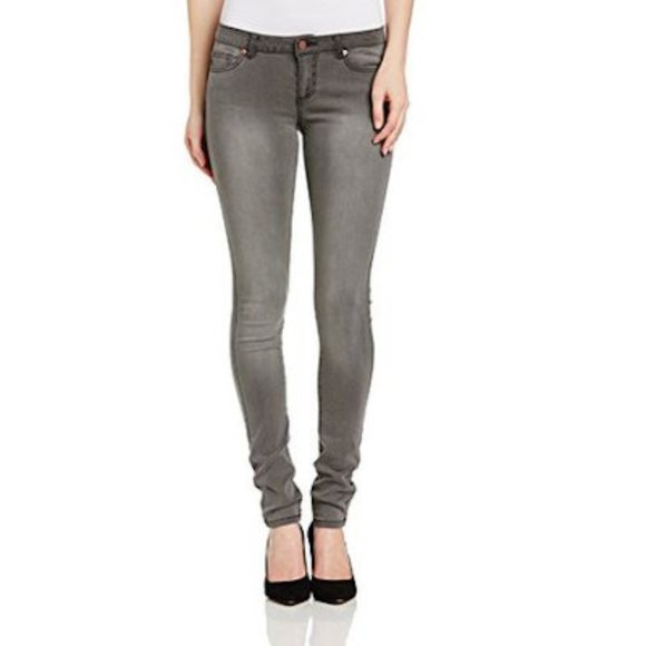 NOISY MAY Super Slim Skinny Jeans Grey - Picture 1 of 3